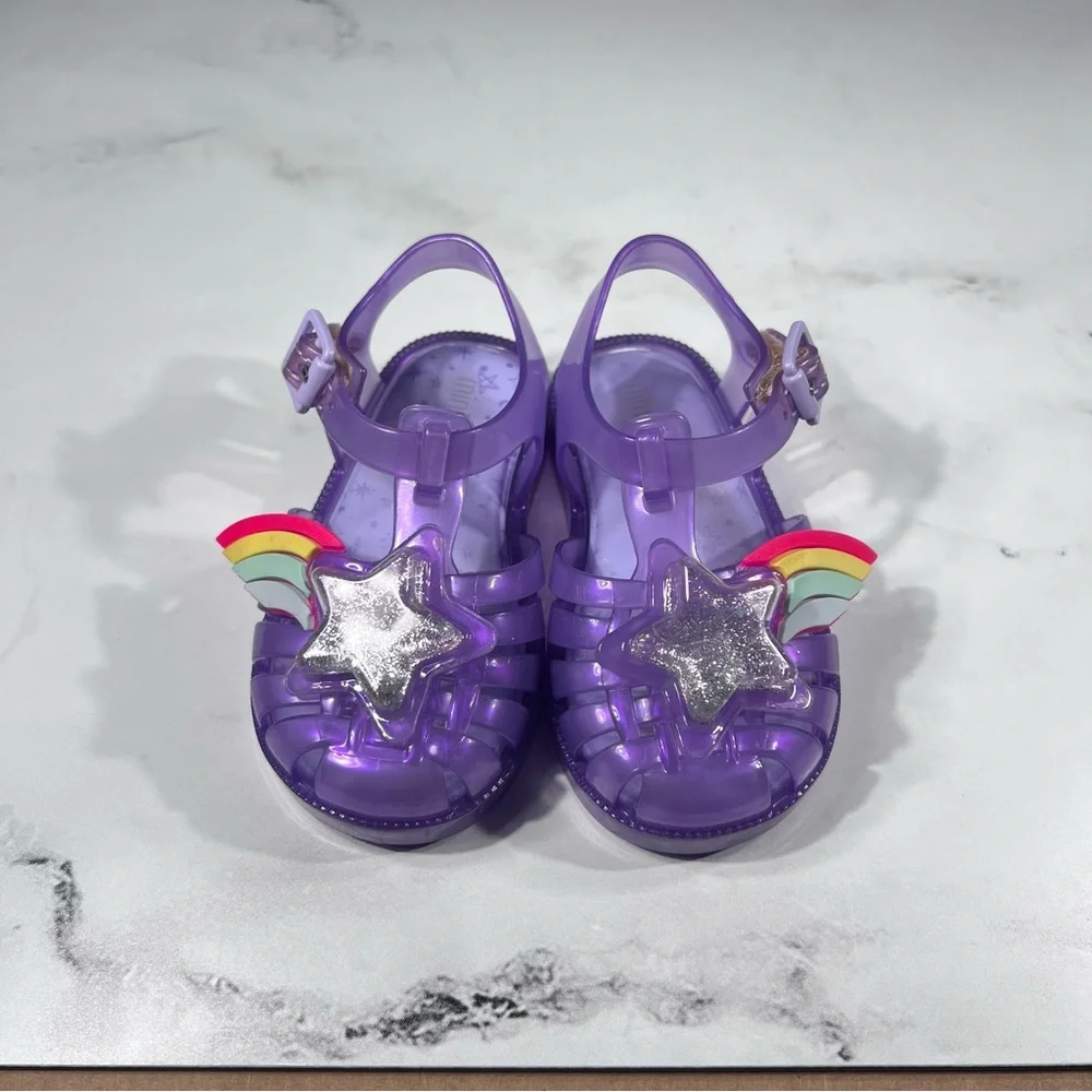 Melissa Mini Possession II Purple Jelly Sandals